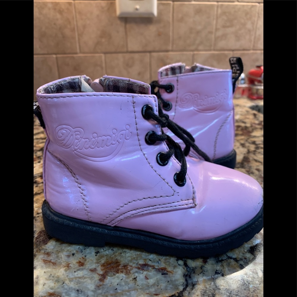 Dinimigi Soft Pink Toddler Ankle Boots